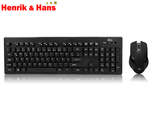 Rii RK200 Kabellos Funk Tastatur Maus Set Wireless Keyboard Mouse Combo Deutsch