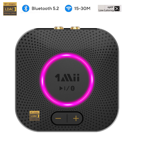 1Mii B06S+ Bluetooth Audio Empfänger HiFi Adapter Receiver, LDAC, AptX-LL-HD