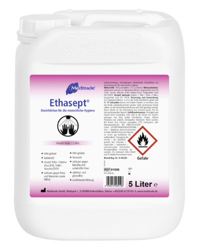 Meditrade Ethasept®, 5L Desinfektionsmittel handdesinfektionsmittel Hände Desinfektion,