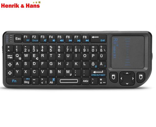Rii X1 Mini Funk Tastatur mit Touchpad Multimedia Keys Keyboard US English QWERTY