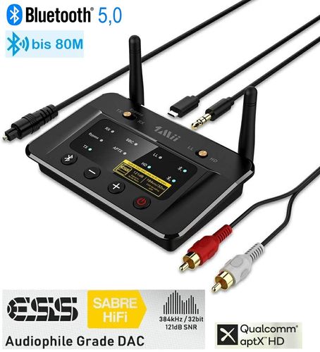 1Mii B03 PRO Bluetooth 5,0 HIFI Audio Empfänger / Transmitter, ESS DAC, AptX HD, Optical, bis zu 80M