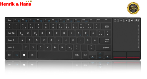 Rii K22 Funk Kabellos Tastatur mit Touchpad Wireless Computer Keyboard with touchpad Deutsch