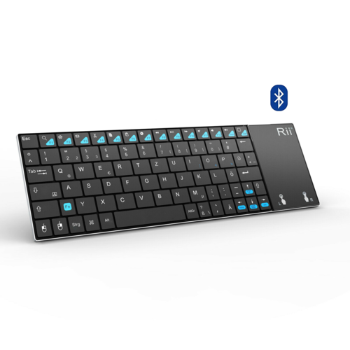Rii K12 2017 Mini Bluetooth 3.0 Tastatur mit Touchpad Wireless Keyboard UK/US Layout